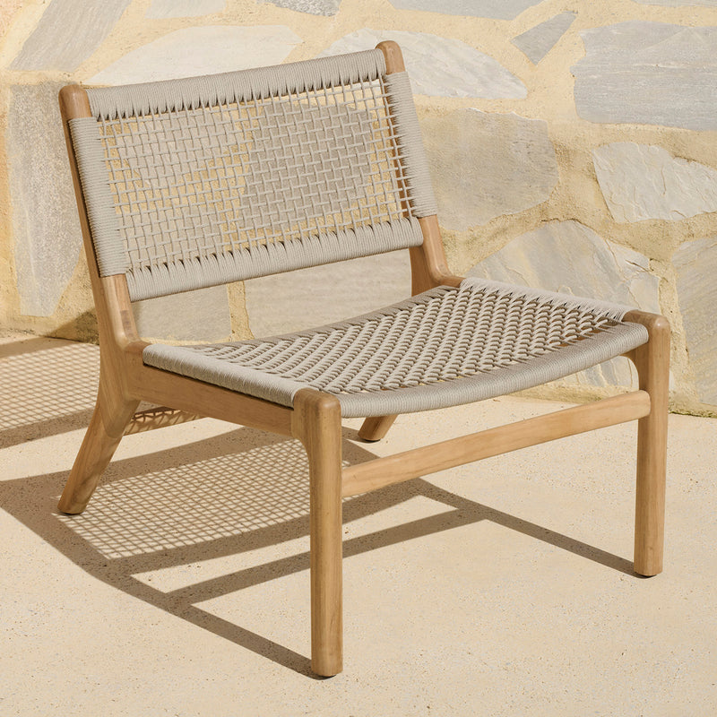 Teak Brown / Woven Beige