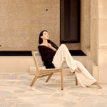 Teak Brown / Woven Beige