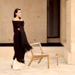 Teak Brown / Woven Beige