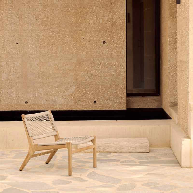 Teak Brown / Woven Beige