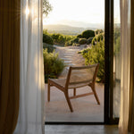 Teak Brown / Woven Beige