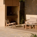 Teak Brown / Woven Beige