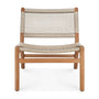 Jack Outdoor Woven Lounge Chair - Teak Brown / Woven Beige