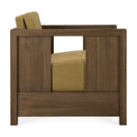 Roan Lounge Chair (Teak, Amber Fabric)