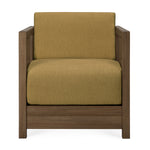 Roan Lounge Chair (Teak, Amber Fabric)