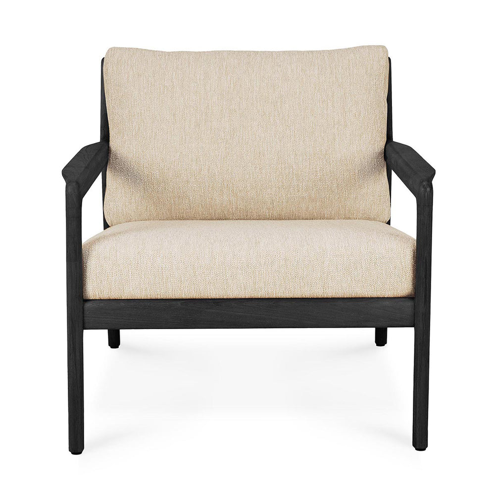 Jack Outdoor Fabric Lounge Chair (Teak Black, Natural, 76cm)
