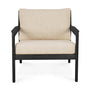 Jack Outdoor Fabric Lounge Chair (Teak Black, Natural, 76cm) - Jack Outdoor Fabric Lounge Chair (Teak Black, Natural, 76cm)
