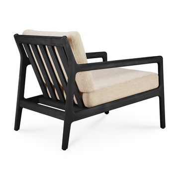 Jack Outdoor Fabric Lounge Chair (Teak Black, Natural, 76cm)