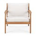 Jack Outdoor Fabric Lounge Chair (Teak, Off White)