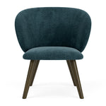 Danny Dust Blue Textured Weave / Dark Walnut
