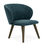 Danny Dust Blue Textured Weave / Dark Walnut