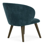 Danny Dust Blue Textured Weave / Dark Walnut