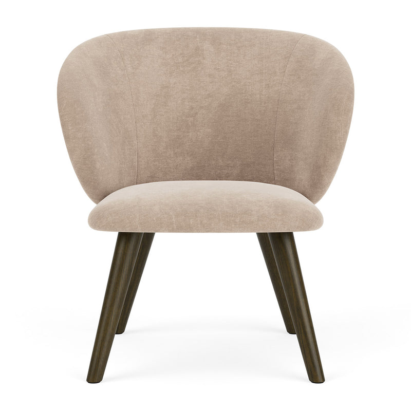 Danny Cream Textured Weave / Dark Walnut