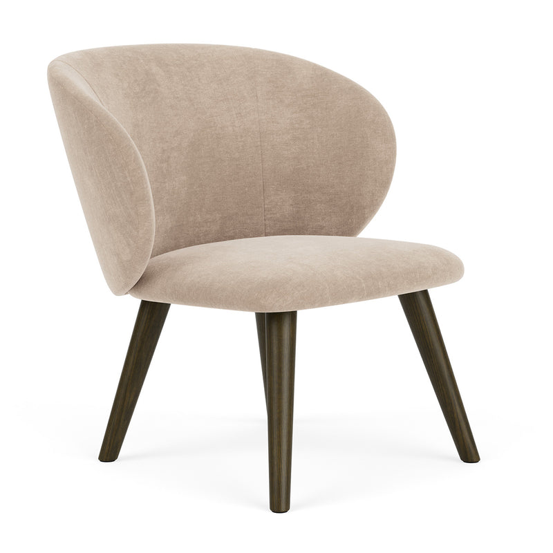 Danny Cream Textured Weave / Dark Walnut