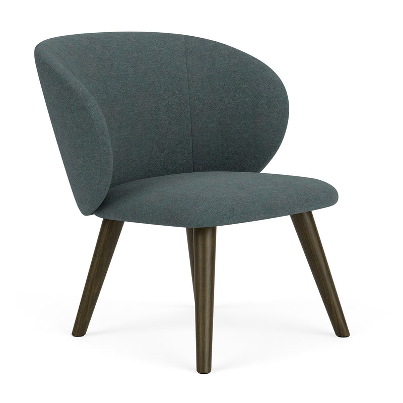 Form Blue Grey Fabric / Dark Walnut