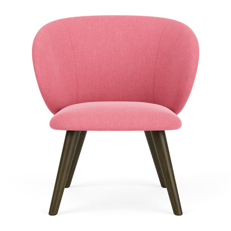 Firenze Bubblegum Fabric / Dark Walnut