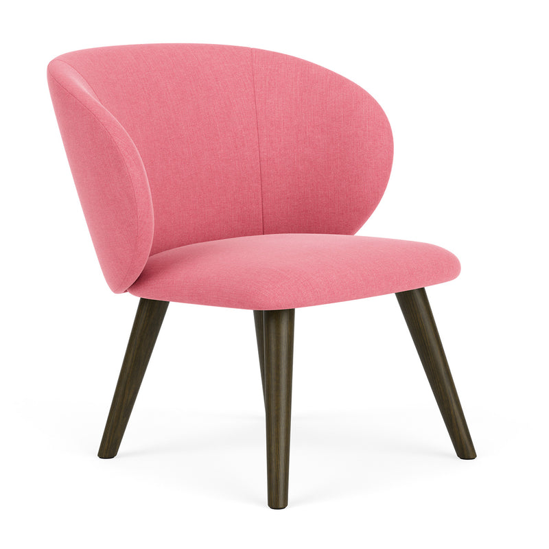 Firenze Bubblegum Fabric / Dark Walnut