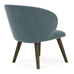 Forest Dust Blue Fabric / Dark Walnut