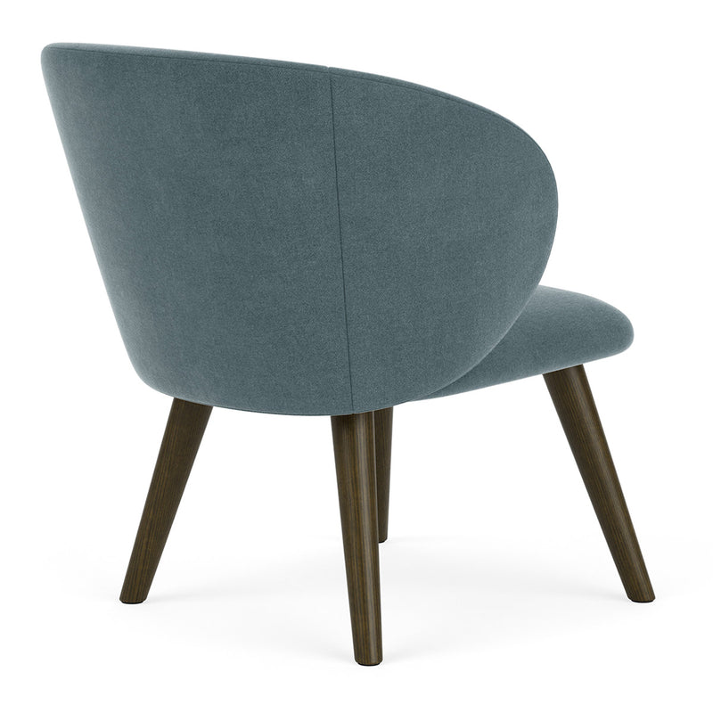 Forest Dust Blue Fabric / Dark Walnut