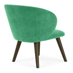 Moss Grass Green Fabric / Dark Walnut