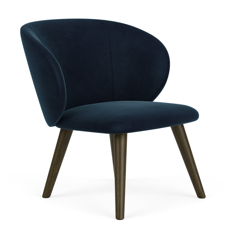 Lux Navy Velvet / Dark Walnut