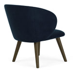 Lux Navy Velvet / Dark Walnut