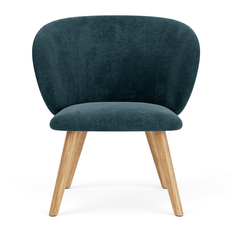 Danny Dust Blue Textured Weave / Oak