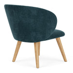 Danny Dust Blue Textured Weave / Oak