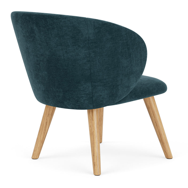 Danny Dust Blue Textured Weave / Oak