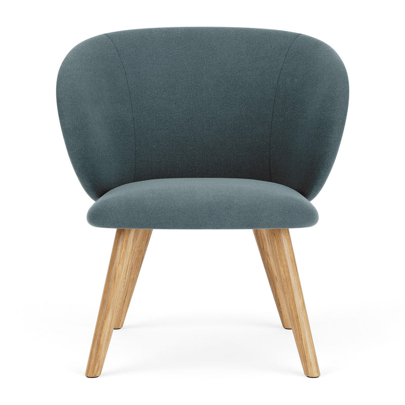 Forest Dust Blue Fabric / Oak
