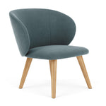 Forest Dust Blue Fabric / Oak