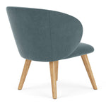 Forest Dust Blue Fabric / Oak