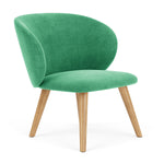 Moss Grass Green Fabric / Oak