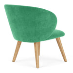 Moss Grass Green Fabric / Oak