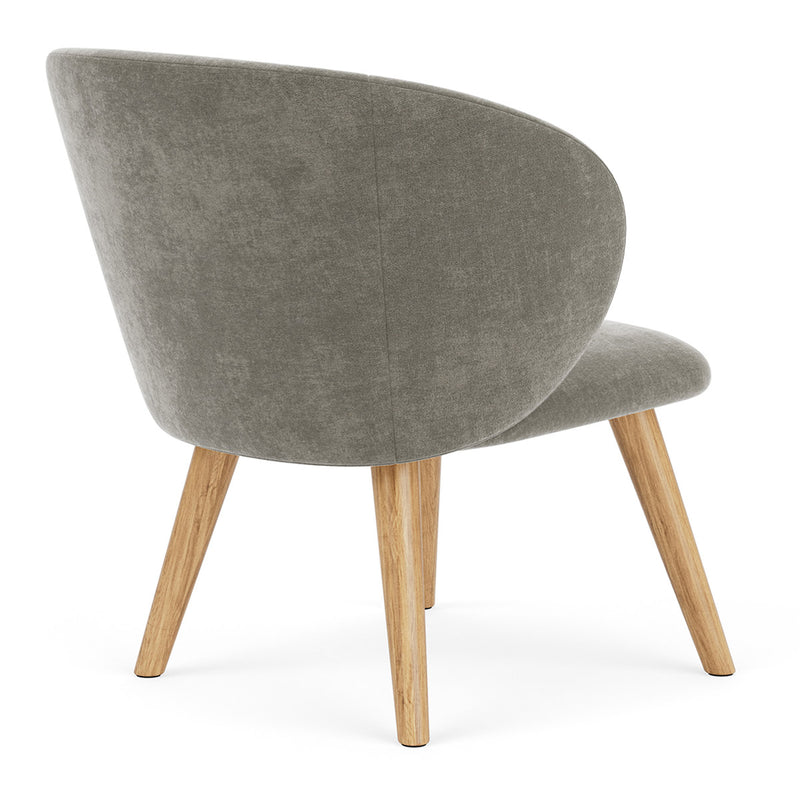Planet Grey Green Fabric / Oak