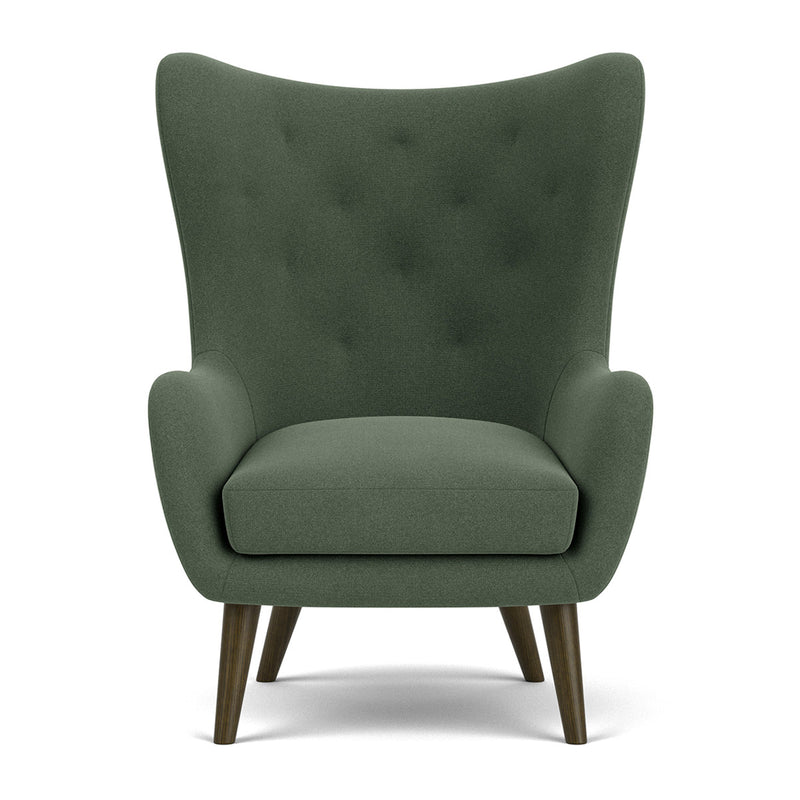Cura Dark Green Weave / Dark Walnut