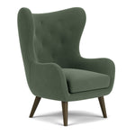 Cura Dark Green Weave / Dark Walnut