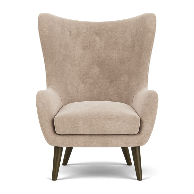 Danny Cream Textured Weave / Dark Walnut