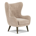 Danny Cream Textured Weave / Dark Walnut