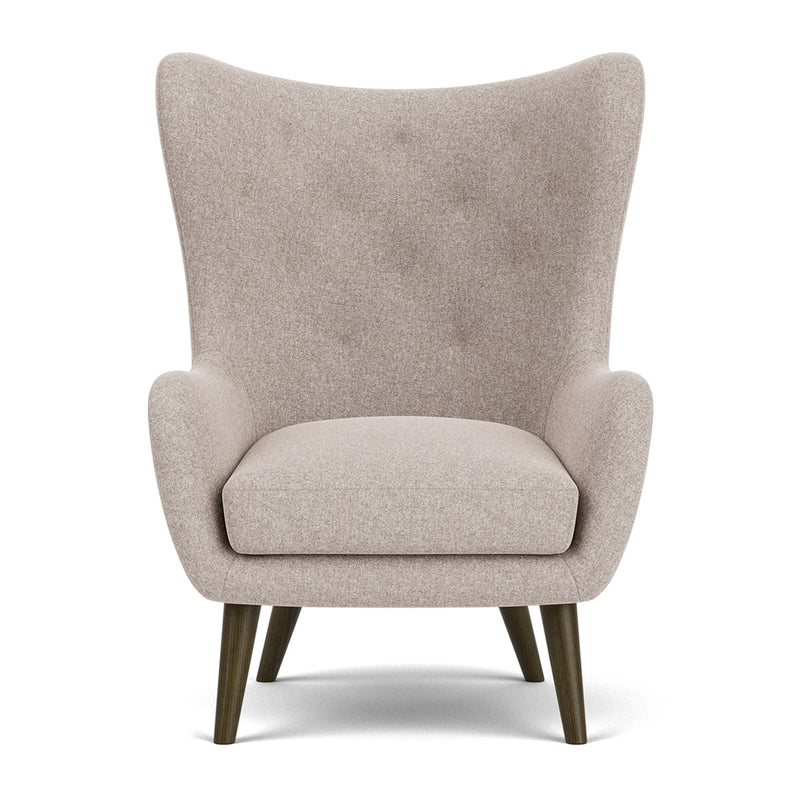 Fabio Stone Fabric / Dark Walnut
