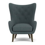 Form Blue Grey Fabric / Dark Walnut