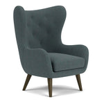 Form Blue Grey Fabric / Dark Walnut