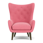 Firenze Bubblegum Fabric / Dark Walnut