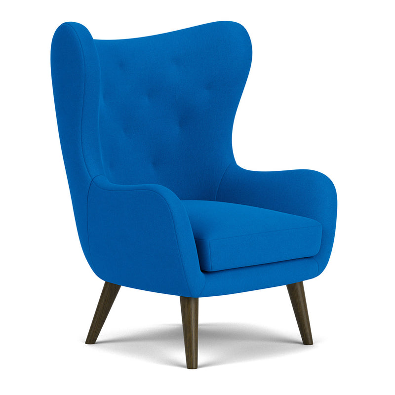 Mark Cobalt Blue Weave / Dark Walnut