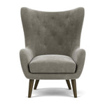Planet Grey Green Fabric / Dark Walnut
