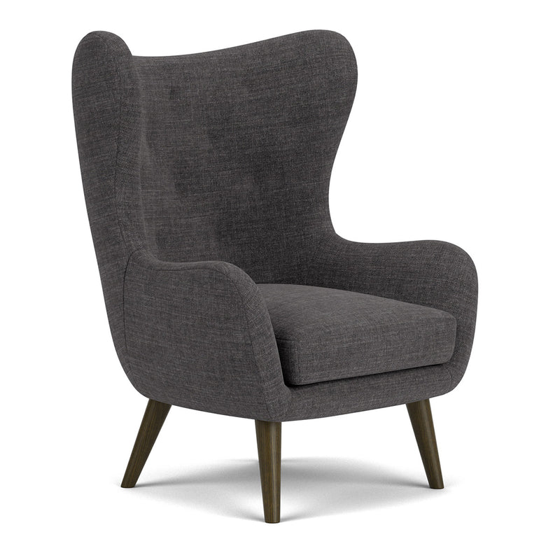 Vega Antracit Fabric / Dark Walnut