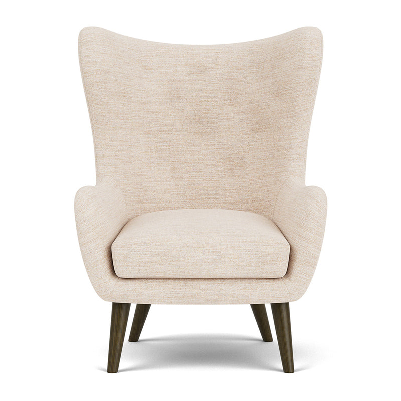 Vega Cream Textured Weave / Dark Walnut
