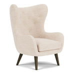 Vega Cream Textured Weave / Dark Walnut
