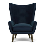 Lux Navy Velvet / Dark Walnut
