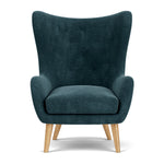 Danny Dust Blue Textured Weave / Oak